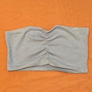 Pacsun Basics Blue Ruched Tube Top